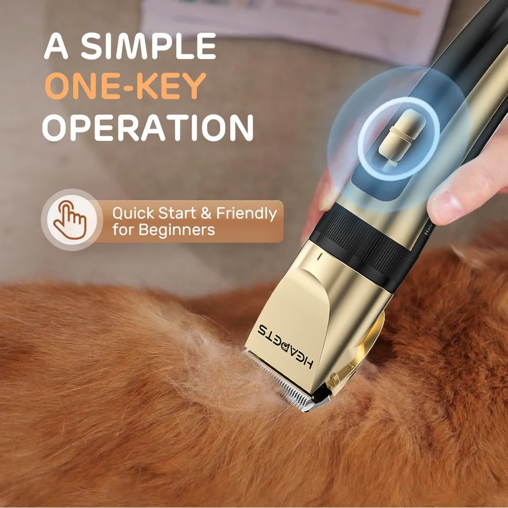 NIB~ TWO Dog/Cat Electric Clippers Grooming Kit Low Noise Rechargeable Cordless